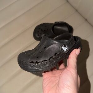 CROCS Kids Black Sandals Baby size 7 black minimalist